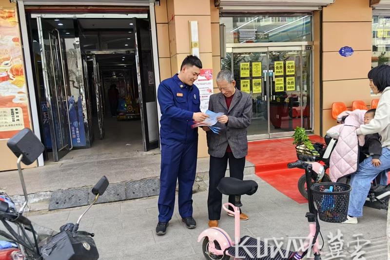 尚义消防大队开展电动车消防安全宣传