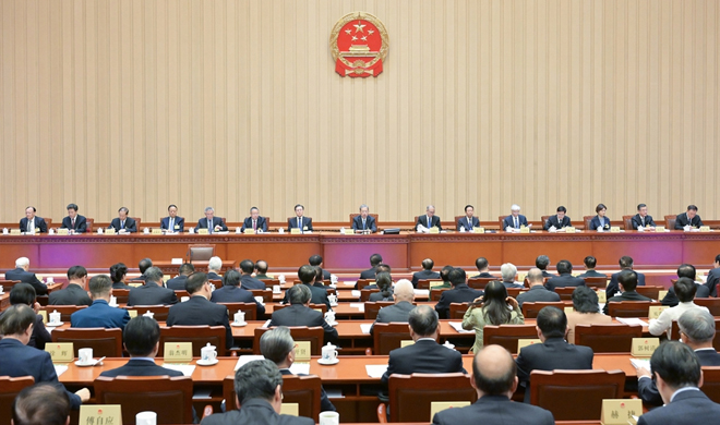 赵乐际主持十四届全国人大常委会第十八次会议闭幕会并作讲话强调 学习贯彻党的二十...