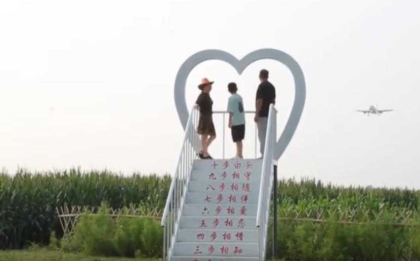 石家庄正定：荒地蝶变网红地 小吴村看飞机打卡点成市民休闲新地标