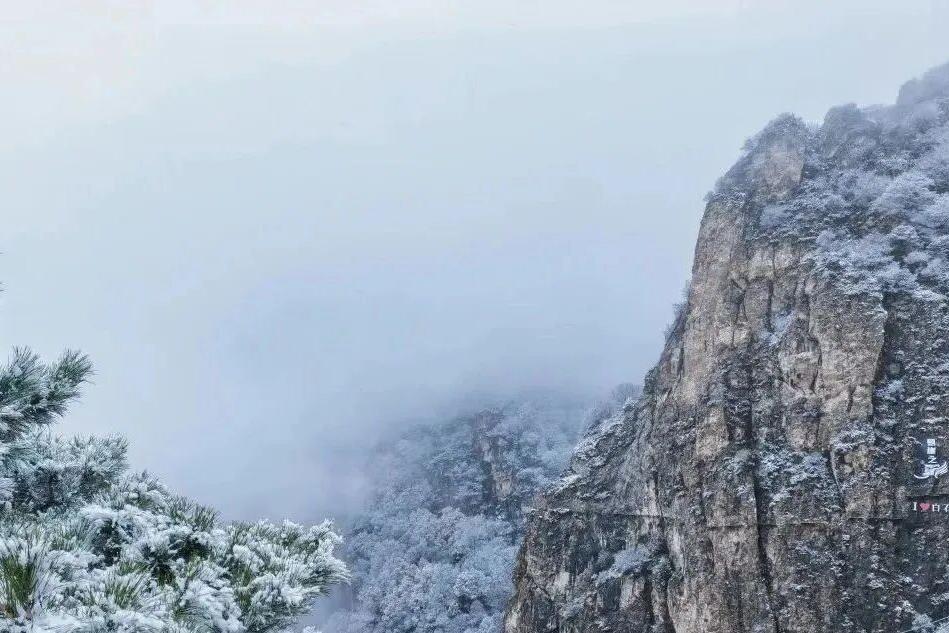 美到犯规！白石山迎来今冬第一场雪