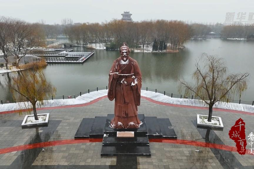 河北鸡泽：初雪飘洒 水墨画卷