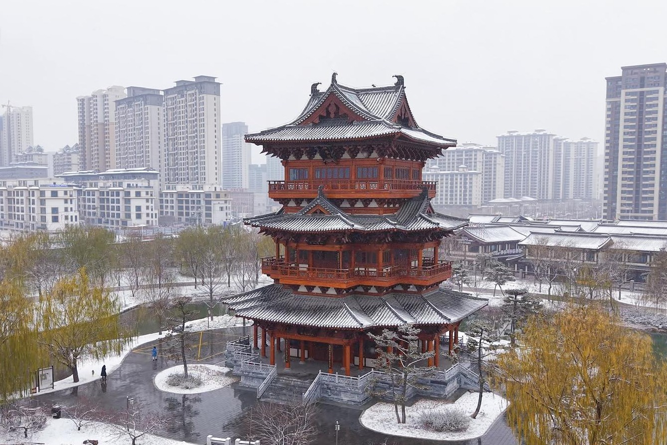 定州：初雪落古城，一笺宋韵覆琼瑶