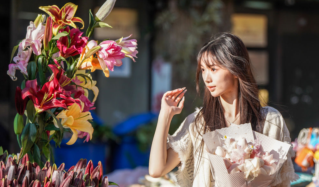 新春走基层丨“亚洲花都”年宵花走俏