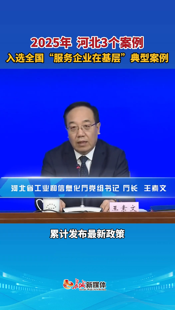 2025年，河北3个案例入选全国“服务企业在基层”典型案例