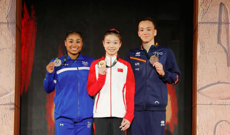 体操世界杯开罗站丨柯沁沁获女子自由操冠军