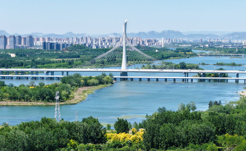 河北石家庄：初夏滹沱河景如画