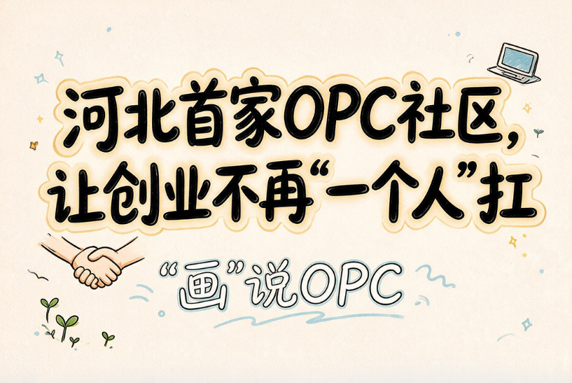 “画”说OPC丨河北首家OPC社区，让创业不再“一个人”扛