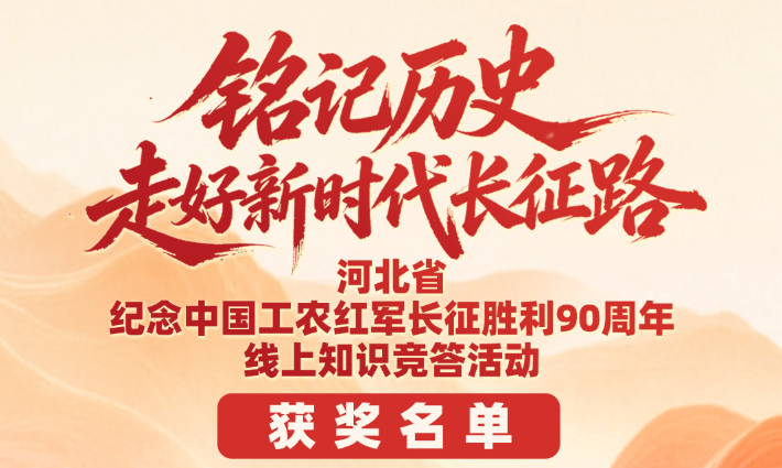 7.8万人参与、200人获奖！河北省纪念中国工农红军长征胜利90周年活动获奖名单公示